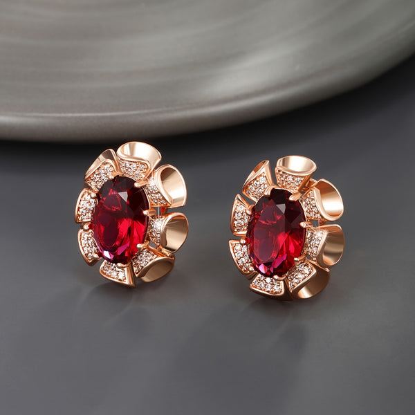 A pair of studded rhinestone earrings, simple and fashionable women's earrings, date commuting banquet wedding matching dress