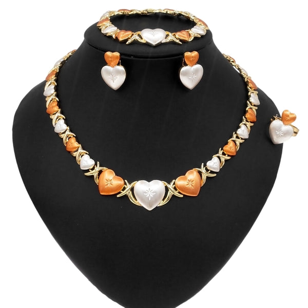 Exquisite Love XO Style Jewelry Set European Indian Bridal Fashion Earring Jewelry Sets