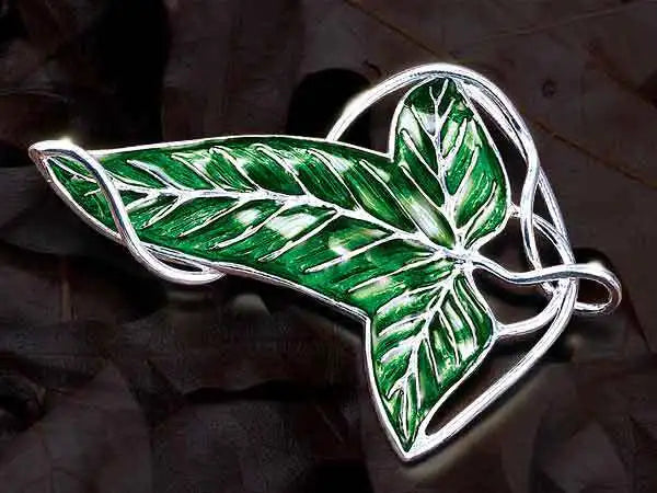 Leaf Brooch Green Leaf Pins Vintage Gift Accessory Fashion Jewelry