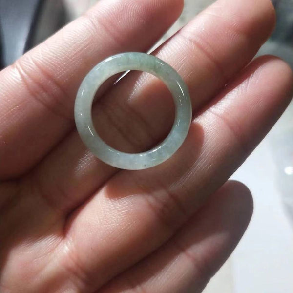 Classic Natural Jade Ring, Simple Jade Ring for Women Jewelry