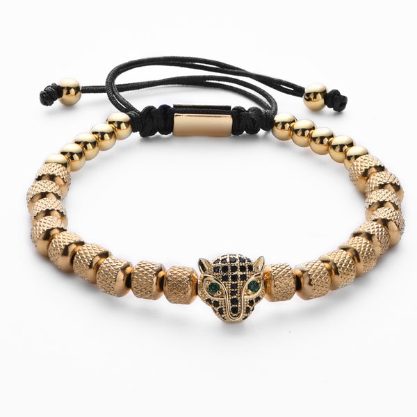 3-Piece Set Lvzuan Stainless Steel Open Leopard Head for Boys