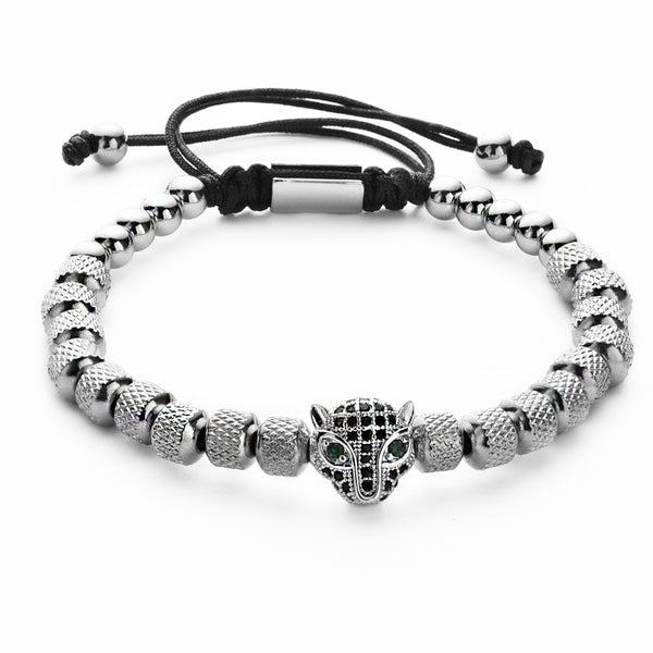 3-Piece Set Lvzuan Stainless Steel Open Leopard Head for Boys
