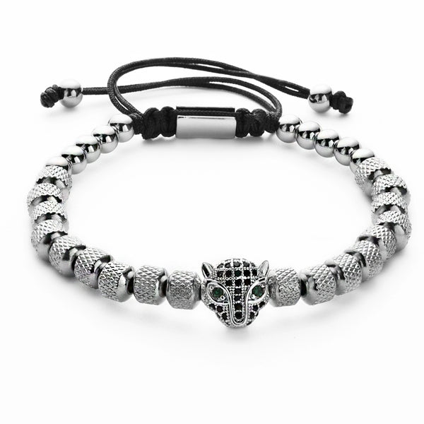 3-Piece Set Lvzuan Stainless Steel Open Leopard Head for Boys