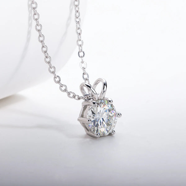 Moissanite Diamond  1ct 3ct 5ct D Color  Top Quality 18K Gold Plated  Pendant Necklace Fine Jewelry