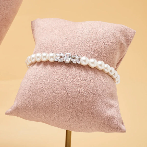 Women Pearl Necklace Sets Cubic Zirconia Jewelry Set Dubai Dinner Suit Party Engagement Handmade Jewelry Accessories