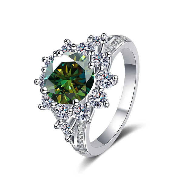 Moissanite Ring For Women 3CT/10CT D Color 100% 925 Sterling Silver Plated Engagement Wedding Bride Diamond Rings