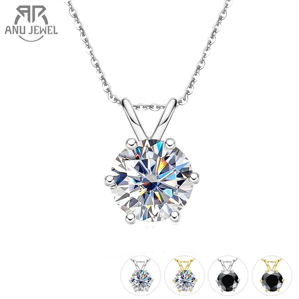 Moissanite Diamond  1ct 3ct 5ct D Color  Top Quality 18K Gold Plated  Pendant Necklace Fine Jewelry