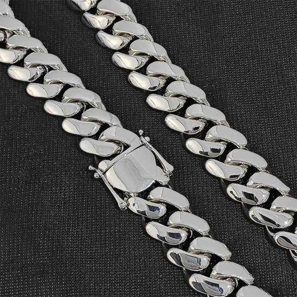 Wide Hip Hop Bling Gold Plated Round Heavy Miami Cuban Link Chain Chunky Necklaces For Men 22mm