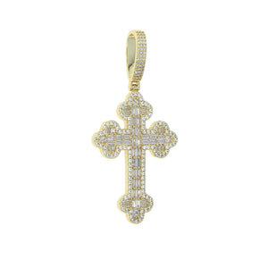 Men's & Women's Hip Hop Cross Pendant Necklace Full Paved Sparking Cubic Zircon Rope Chain Iced Out Bling CZ Jewelry Fashion Gift