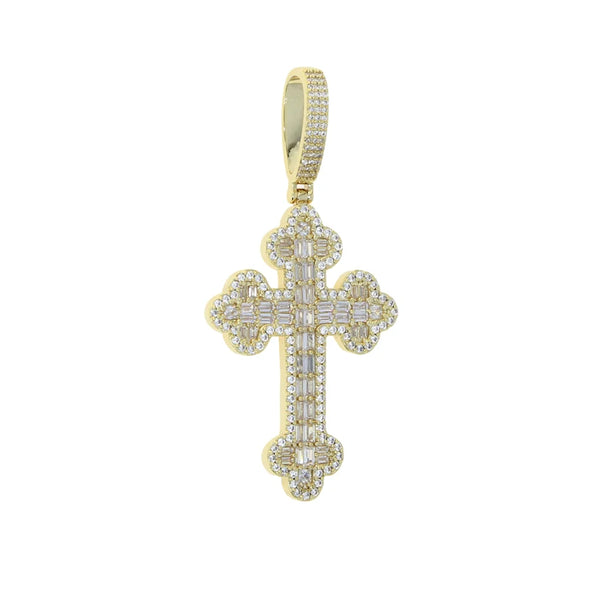 Men's & Women's Hip Hop Cross Pendant Necklace Full Paved Sparking Cubic Zircon Rope Chain Iced Out Bling CZ Jewelry Fashion Gift