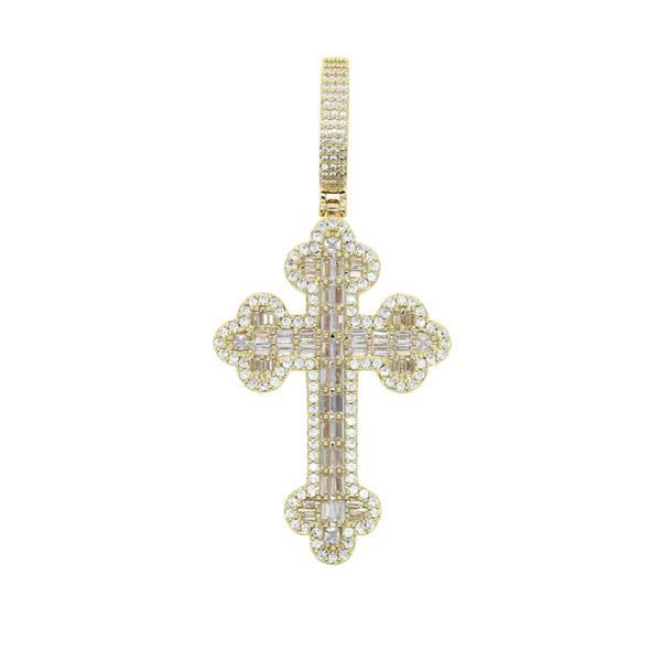 Men's & Women's Hip Hop Cross Pendant Necklace Full Paved Sparking Cubic Zircon Rope Chain Iced Out Bling CZ Jewelry Fashion Gift