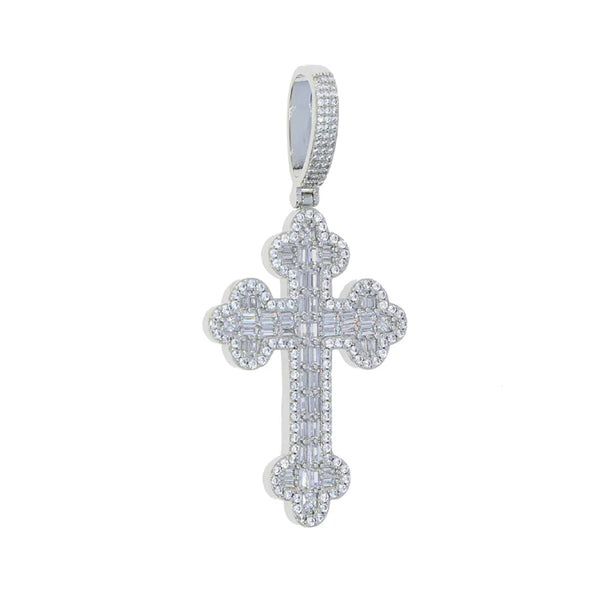 Men's & Women's Hip Hop Cross Pendant Necklace Full Paved Sparking Cubic Zircon Rope Chain Iced Out Bling CZ Jewelry Fashion Gift