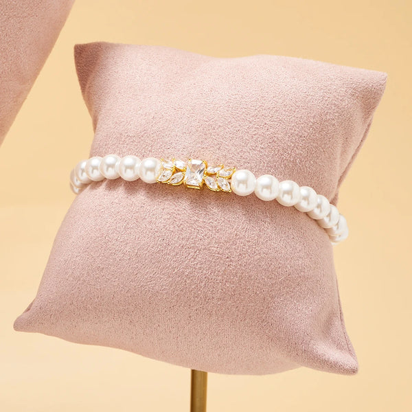 Women Pearl Necklace Sets Cubic Zirconia Jewelry Set Dubai Dinner Suit Party Engagement Handmade Jewelry Accessories