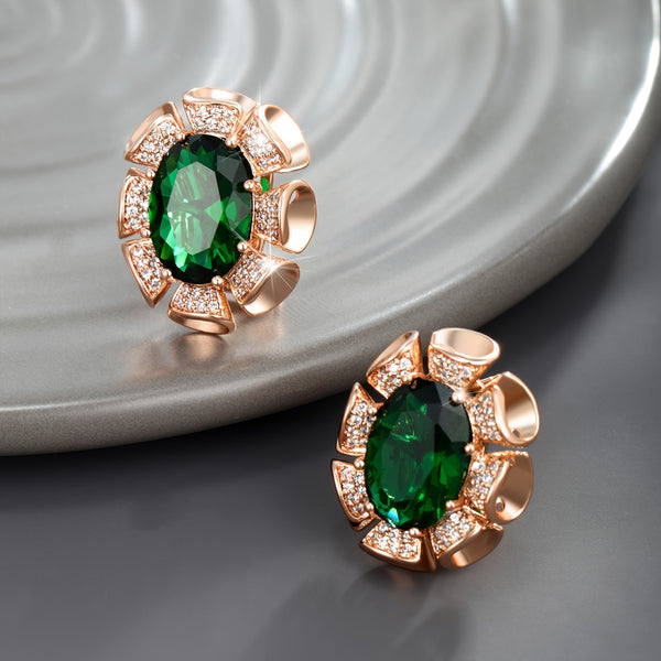 A pair of studded rhinestone earrings, simple and fashionable women's earrings, date commuting banquet wedding matching dress