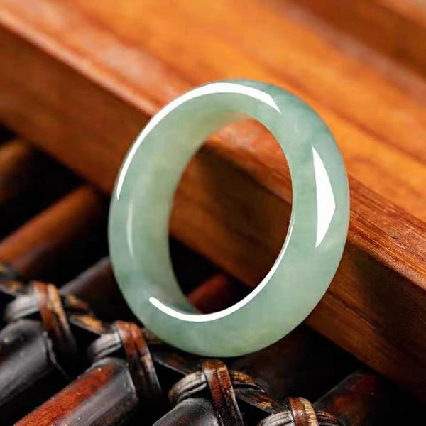 Classic Natural Jade Ring, Simple Jade Ring for Women Jewelry