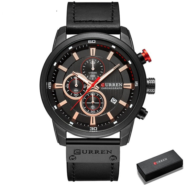 Men's Watch Fashion Date Quartz Clock Chronograph Sport Wrist Watch