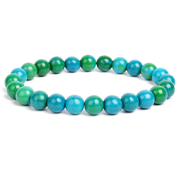 Natural Stone Bracelet Crystal Jades Bead Bangle Polished 8mm Trendy Jewelry