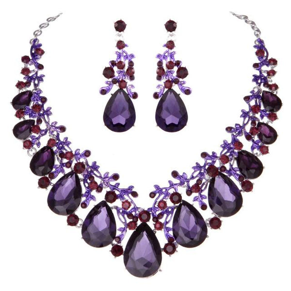 Women Crystal Jewelry Sets Statement Fashion Jewelry
