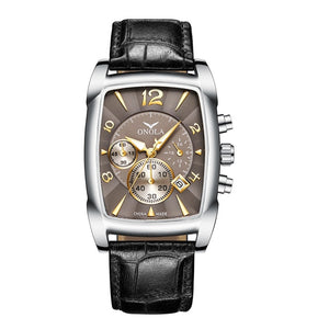 Men's Watch Fashion Casual Stainless Steel Quartz Watches Leather Watch Band